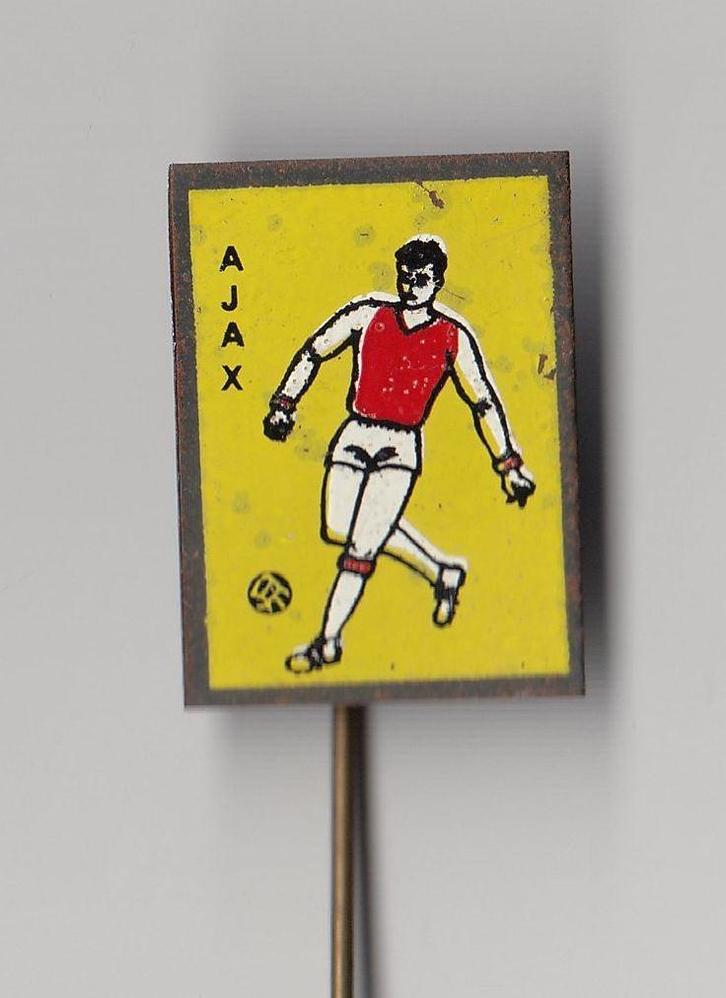 Voetbal Ajax Blik speldje, Verzamelen, Speldjes, Pins en Buttons, Gebruikt, Speldje of Pin, Overige onderwerpen, Ophalen of Verzenden