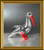 Klein glazen beeldje/ flesje: vogel, pelikaan, Bols, Ophalen of Verzenden