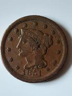One cent 1851 usa  kk  f.28.12, Postzegels en Munten, Munten | Amerika, Ophalen of Verzenden, Noord-Amerika