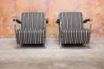 Als NIEUW! 2 fraaie stoffen Leolux Scylla design fauteuils