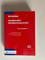 Arresten strafrecht / strafprocesrecht editie 2024, Ophalen of Verzenden, Gamma, Zo goed als nieuw, WO