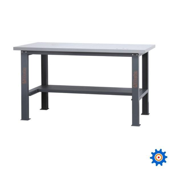 C58BC-X1,6 Werkbank met blad van RVS gecoat MDF, 1,6m lang, Doe-het-zelf en Verbouw, Werkbanken, Nieuw, 120 tot 170 cm, Verzenden