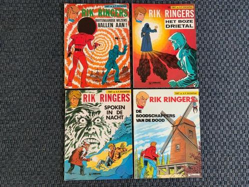 4 X Rik Ringers Stripboeken - Spoken in de nacht Het boze dr, Boeken, Stripboeken, Gelezen, Meerdere stripboeken, Ophalen of Verzenden
