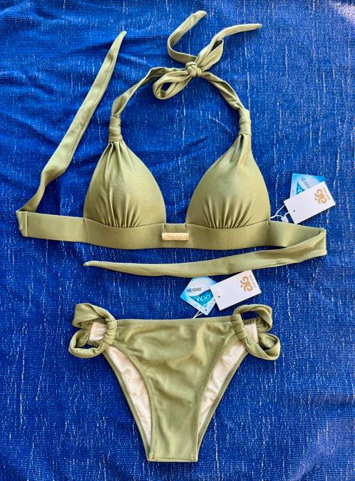 Nieuw! Ani Ani olijfgroene halter bikini maat 36 - S, Kleding | Dames, Badmode en Zwemkleding, Nieuw, Bikini, Groen, Ophalen of Verzenden