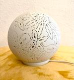 Porseleinen Bollamp met Bloemmotief, Overige materialen, Gebruikt, A, Ophalen of Verzenden