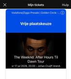 The Weeknd – Golden Circle Ticket – 17 juli 2026, Tickets en Kaartjes, Eén persoon, Juli