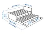 IKEA SLÄKT bedframe met onderbed en opberger, Huis en Inrichting, Ophalen, 210 cm, Tweepersoons, Minder dan 160 cm