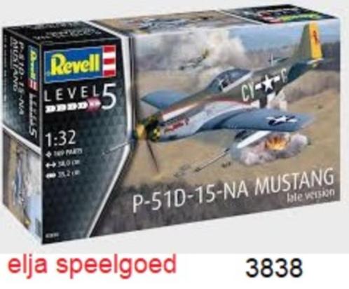 Revell 1:32 P-51D-15NA MUSTANG 3838 modelbouw vliegtuig, Hobby en Vrije tijd, Modelbouw | Vliegtuigen en Helikopters, Nieuw, Vliegtuig