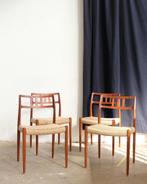 Set van 4 Moller 79 stoelen in teak (gerestaureerd), Huis en Inrichting, Stoelen, Vier, Ophalen of Verzenden