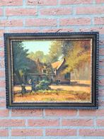 Piet in t'Hout, (Boerderijgezicht), Antiek en Kunst, Kunst | Schilderijen | Klassiek, Ophalen