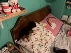 Bed (twijfelaar) vintage, Ophalen, Matras, 180 cm of meer, 100 cm of meer