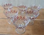 Vintage set van 6 Harlequin Design geslepen champagneglazen, Ophalen of Verzenden, Gebruikt, Overige typen