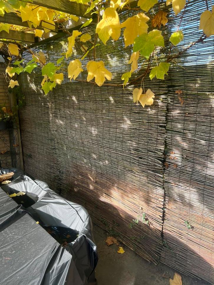 Wilgenmatten (2x) - natuurlijke schutting, Tuin en Terras, Terrasdelen en Vlonders, Zo goed als nieuw, Hout, Ophalen