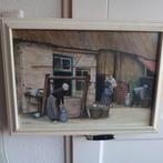 Origineel schilderij boeren erf te vlijmen v.d. Ham 84, Ophalen of Verzenden