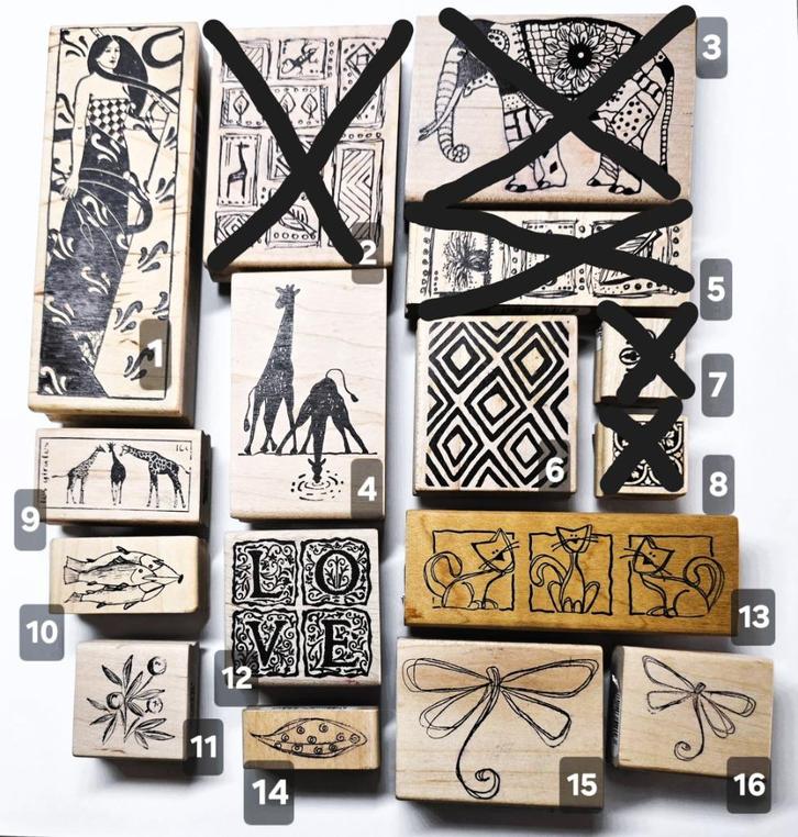 Diverse stempels Flora / Fauna / Afrika Safari van Magenta, Hobby en Vrije tijd, Stempelen, Zo goed als nieuw, Houten stempel