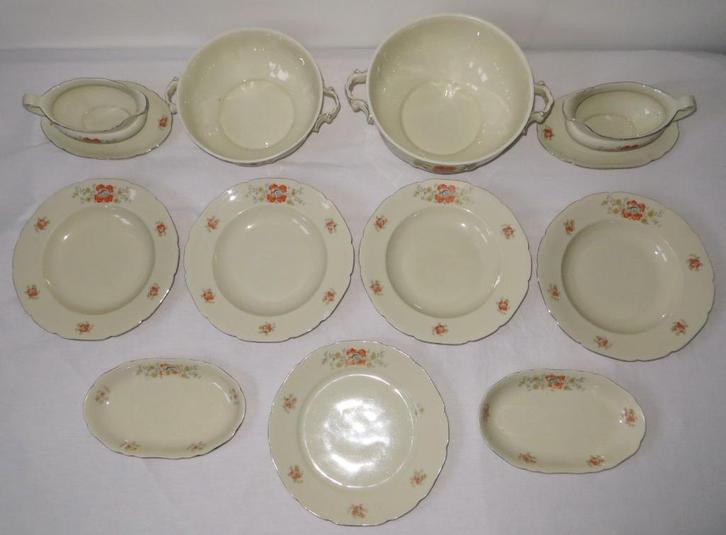 Oud / antiek servies klaproos. Arzberg Bavaria Europa., Antiek en Kunst, Antiek | Servies compleet, Ophalen of Verzenden