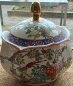 Oude Chinese gemberpot planten, vlinder en vogeldecor 1930, Verzenden
