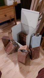 originele metalen bank-kist met  6(lege) Lips cash cassettes, Ophalen of Verzenden, Gebruikt, Minder dan 50 cm, Minder dan 50 cm