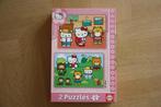 Sanrio Hello Kitty puzzel: 2 puzzels van elk 48 stukjes, 10 tot 50 stukjes, Ophalen of Verzenden, Zo goed als nieuw, 2 tot 4 jaar