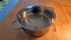 Braadpan rvs 25cm, Ophalen of Verzenden, Zo goed als nieuw, Rvs, Koekenpan of Braadpan