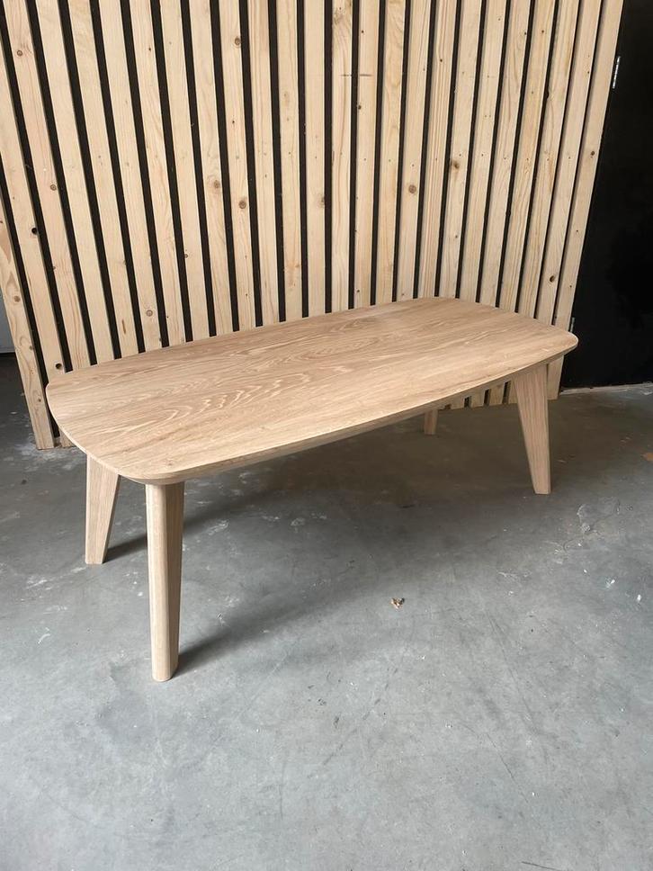 NIEUWE Massief Eiken Salontafels - Alle Maten - Eiken Poten, Huis en Inrichting, Tafels | Salontafels, Nieuw, Minder dan 50 cm