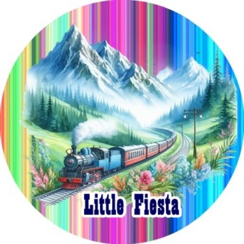 LF2056 icing frosting bergen trein 18cm eetbare taart print, Hobby en Vrije tijd, Taarten en Cupcakes maken, Nieuw, Bakvorm, Taarten