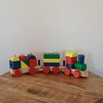 Houten blokken trein, Ophalen of Verzenden, Zo goed als nieuw, Duw- of Trekspeelgoed