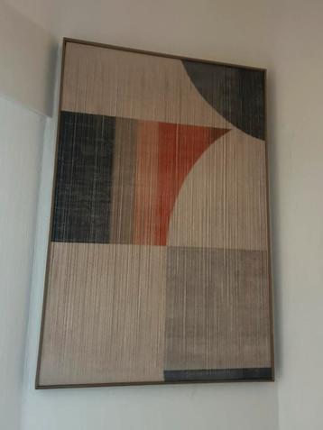 Abstract Schilderij met Geometrische Vormen beschikbaar voor biedingen