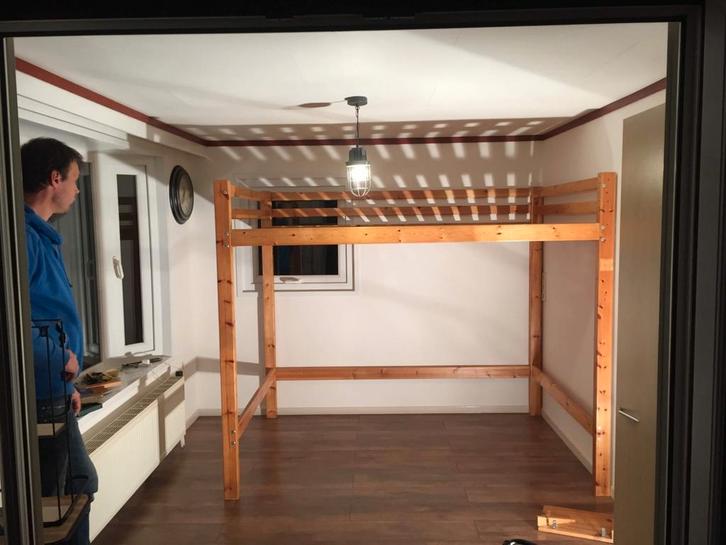 2 persoons hoogslaper, Huis en Inrichting, Slaapkamer | Stapelbedden en Hoogslapers, Gebruikt, Hoogslaper, 140 cm, 200 cm, Tweepersoons