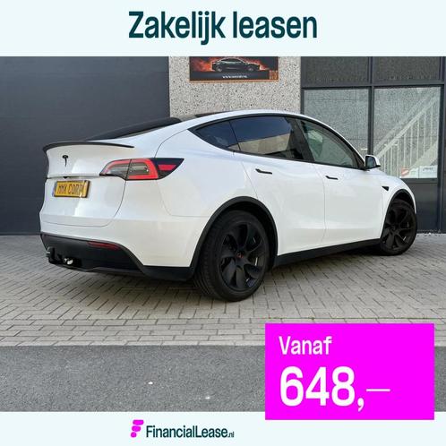 Tesla Model Y Wit 2023 TREKHAAK MMX PACK, Auto's, Tesla, Bedrijf, Lease, Financial lease, Model Y, Lederen bekleding, Elektrisch