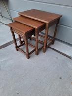 Eikenhout, eik hout bijzettafeltje, plantentafel, Huis en Inrichting, Ophalen, Rechthoekig, Hout, Minder dan 55 cm