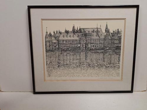 Zeefdruk Sees Vlag - 's - Gravenhage Hofvijver 1991, Antiek en Kunst, Kunst | Litho's en Zeefdrukken, Ophalen
