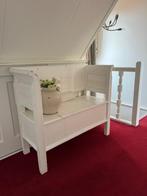 wit bankje met opbergruimte 104x43 cm, Ophalen, Zo goed als nieuw, Stoel(en)