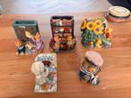 5 Vintage Teddybeer beeldjes - Woondecoratie, Ophalen of Verzenden