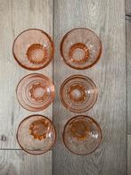 Luminarc Roze glazen schaaltjes 6 stuks, Gebruikt, Schaal, Rond, Ophalen of Verzenden