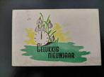 Gelukkig Nieuwjaar, sneeuwklokjes en klok, gelopen, 1945., Verzamelen, Ansichtkaarten | Themakaarten, Verzenden, 1940 tot 1960