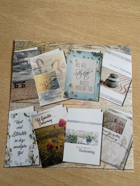 8 Verschillende rouwkaarten, Ophalen of Verzenden, Nieuw, Man of Vrouw, Overige typen