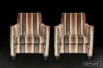 Unieke set BAAN clubfauteuils, Ophalen, 75 tot 100 cm, Zo goed als nieuw, Stof