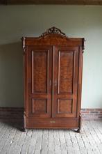 Prachtige strakke antieke noten houten kuifkast., Verzenden