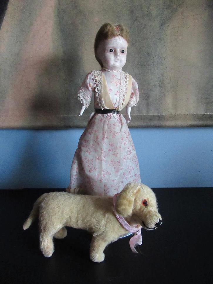 ANTIEK POPJE CA. 33 CM verzenden mogelijk, Antiek en Kunst, Antiek | Speelgoed, Ophalen