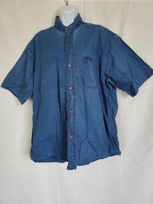 Stoer spijkeroverhemd met korte mouw mt XL merk Indian Blue, Kleding | Heren, Overhemden, Zo goed als nieuw, Halswijdte 43/44 (XL)