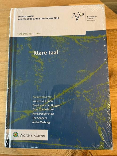 Klare Taal - Nederlandse Juristen Vereniging -nieuw in folie, Boeken, Studieboeken en Cursussen, Nieuw, WO, Alpha, Ophalen of Verzenden