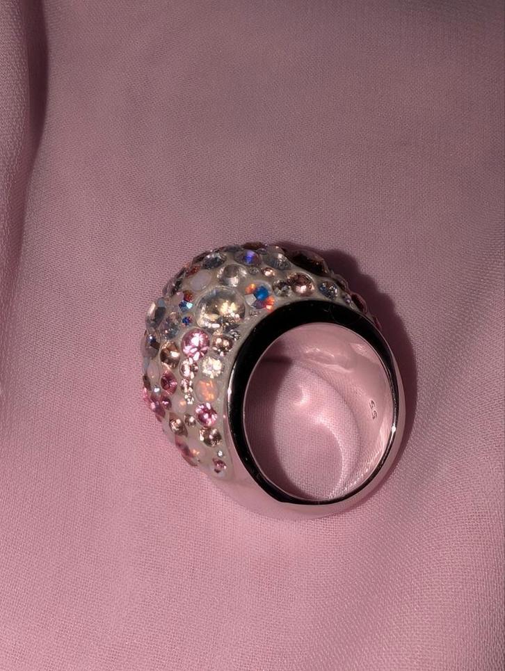 Swarovski Ring met Kristallen, Sieraden, Tassen en Uiterlijk, Ringen, Nieuw, Dame, Zilver, Overige materialen, Met kristal, Met strass