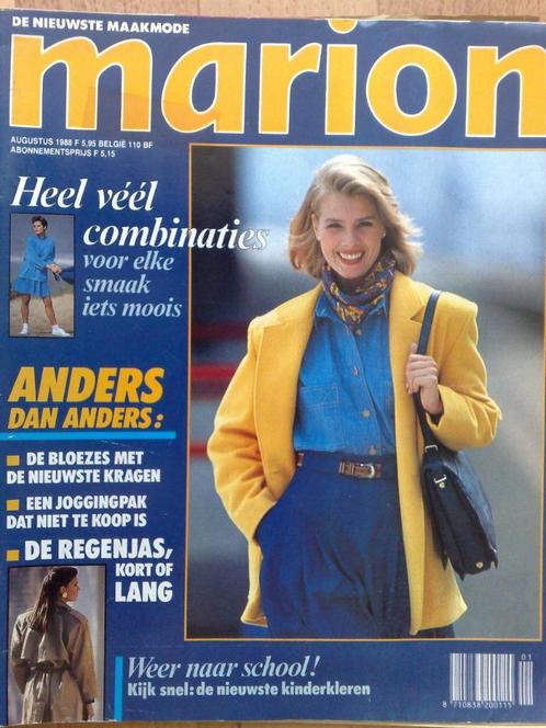 Marion zelfmaakmode augustus 1988, Hobby en Vrije tijd, Kledingpatronen, Gebruikt, Vrouw, Marion, Verzenden
