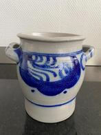 Vintage Keulse pot blauw/grijs. Groot model., Ophalen of Verzenden