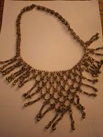 Vintage Indiase ketting jaren '70, Gebruikt, Ophalen of Verzenden, Goud, Overige materialen