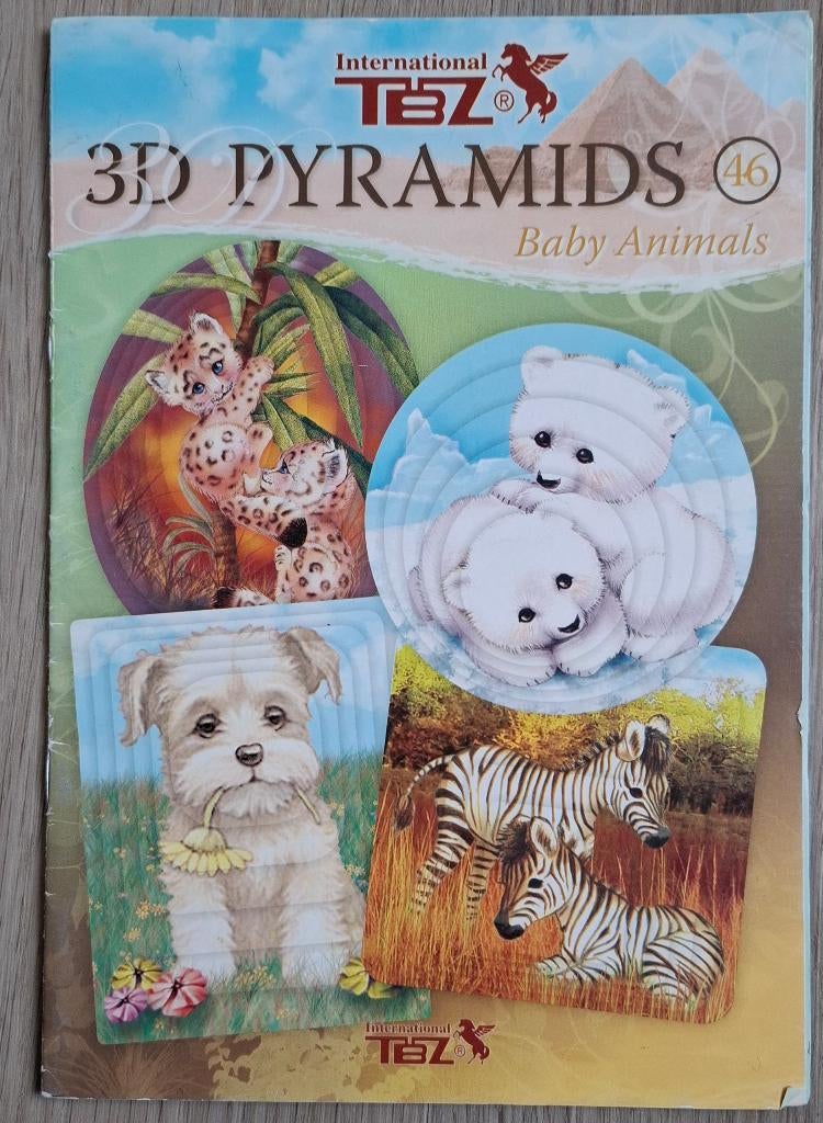 Boekje 3D pyramids 46 baby animals TBZ., Ophalen of Verzenden, Zo goed als nieuw, Dieren, Knipvel