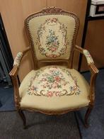 NR 4 antieke geborduurde fauteuile, Huis en Inrichting, Fauteuils, Ophalen, Zo goed als nieuw, 75 tot 100 cm, Minder dan 50 cm