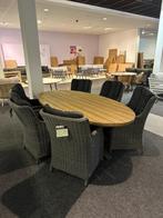 Te koop: ovale 6 persoons dining tuin set (Teak wicker), Ophalen, 6 zitplaatsen, Teakhout, Zo goed als nieuw