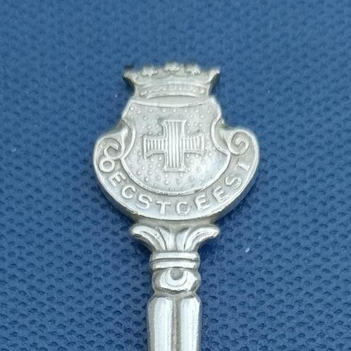 verzilverd lepeltje Oegstgeest (posthoorn), Antiek en Kunst, Antiek | Bestek, Ophalen of Verzenden